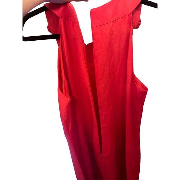 Jessica Howard Linen Sleeveless Midi Dress Accent Collar Size 14 New With Tags - Picture 8 of 10